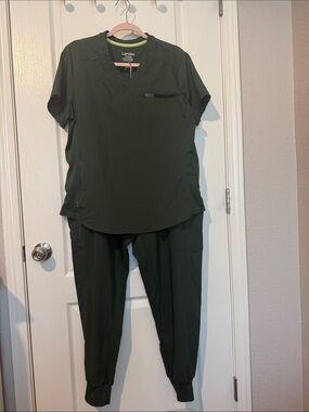 Landau Olive Green Jogger Scrub Pants